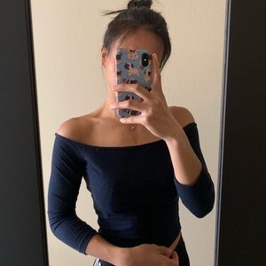 Off shoulder crop top